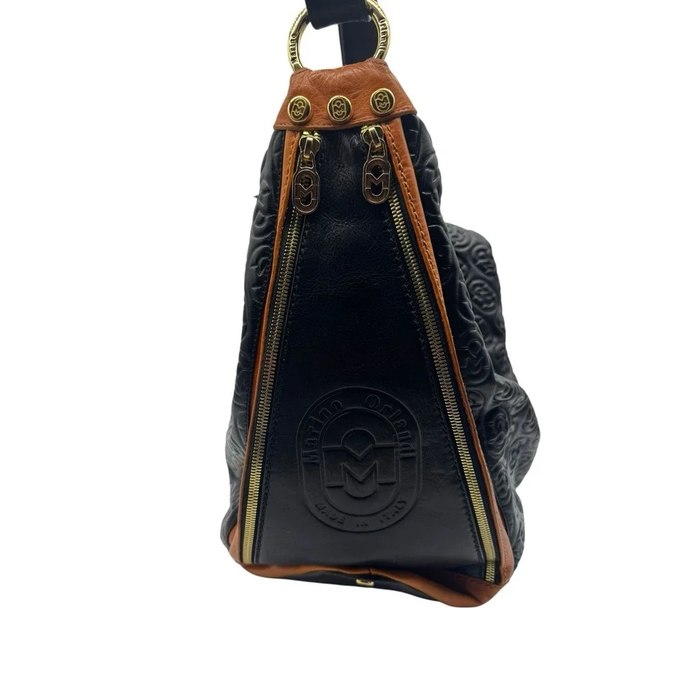 MARINO ORLANDI Bucket Bag Backpack Convertible Sling Pure Leather Handbag